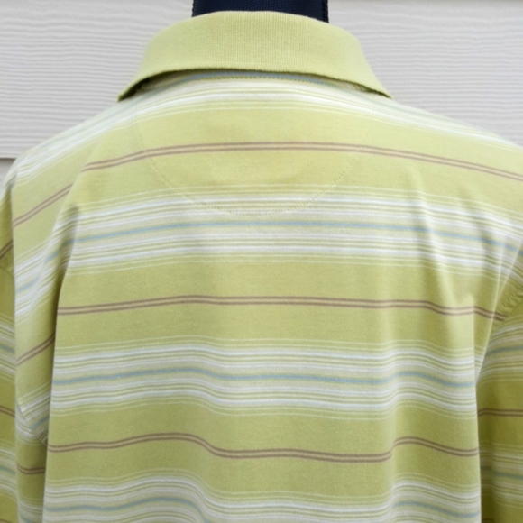 VTG 90s Polo KNIGHTS OF ROUND TABLE Striped Golf Shirt (XXL) - Picture 7 of 9